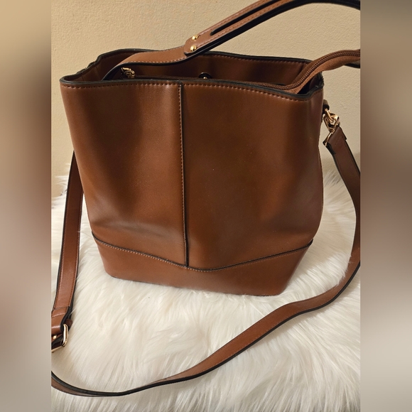 KGB Studio Handbag Shoulder Crossbody Bag Brown Leather Adjustable Strap - Picture 5 of 16